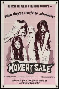 8g974 WOMEN FOR SALE 1sh '73 nice girls finish first, when they're taught to misbehave!