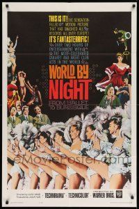 8g976 WORLD BY NIGHT 1sh '61 Luigi Vanzi's Il Mondo di notte, sexy Italian showgirls!