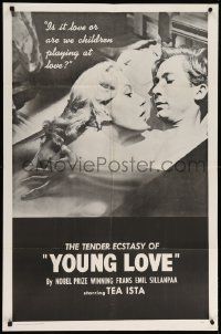 8g989 YOUNG LOVE 1sh '59 Roland af Hallstrom Finnish melodrama, sexy image of naked woman!