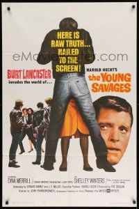 8g991 YOUNG SAVAGES 1sh '61 Burt Lancaster, Dina Merrill, directed by John Frankenheimer