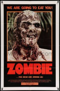 8g999 ZOMBIE 1sh '80 Zombi 2, Lucio Fulci classic, gross c/u of undead, we are going to eat you!