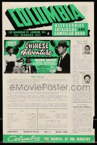 8h423 BOSTON BLACKIE'S CHINESE VENTURE English pressbook '49 detective Chester Morris in Chinatown