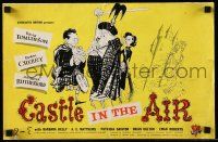 8h444 CASTLE IN THE AIR English pressbook '52 Margaret Rutherford, Ronald Searle art!