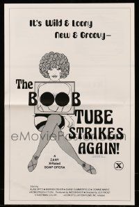 8h421 BOOB TUBE STRIKES AGAIN pressbook '77 zany sex-soap opera, wild & looney, new & groovy!