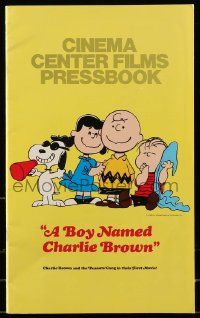 8h425 BOY NAMED CHARLIE BROWN pressbook '70 Snoopy & the Peanuts by Charles M. Schulz!
