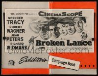 8h428 BROKEN LANCE pressbook '54 Spencer Tracy, Robert Wagner, Jean Peters, Richard Widmark!