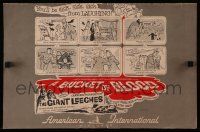 8h429 BUCKET OF BLOOD/GIANT LEECHES pressbook '59 you'll be sick sick sick from LAUGHING!