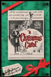 8h451 CHRISTMAS CAROL pressbook '51 Charles Dickens holiday classic, Alastair Sim as Scrooge!