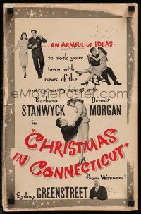 8h452 CHRISTMAS IN CONNECTICUT pressbook '45 Barbara Stanwyck, Dennis Morgan, Indiscretion!