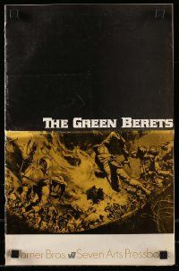 8h529 GREEN BERETS pressbook '68 John Wayne, David Janssen, Jim Hutton, cool Vietnam War art!