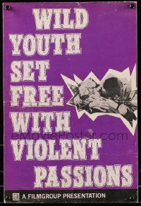 8h538 HIGH SCHOOL CAESAR/DATE BAIT pressbook '60 wild youth set free with violent passions!