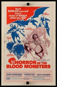 8h544 HORROR OF THE BLOOD MONSTERS pressbook '70 Al Adamson, Gray Morrow sci-fi artwork!