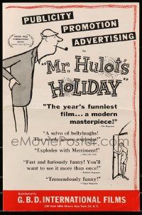 8h655 MR. HULOT'S HOLIDAY pressbook '54 Jacques Tati, Les vacances de M. Hulot