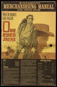 8h685 ONE EYED JACKS pressbook '61 great images of star & director Marlon Brando!