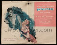 8h709 PICNIC pressbook '56 great artwork of William Holden & Kim Novak!