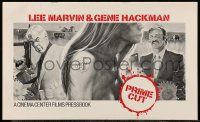 8h718 PRIME CUT pressbook '72 Lee Marvin with machine gun, Gene Hackman with meat cleaver!