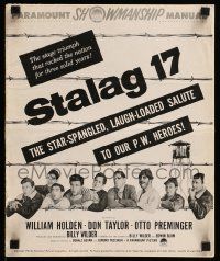 8h794 STALAG 17 pressbook '53 William Holden, Robert Strauss, Billy Wilder WWII POW classic!