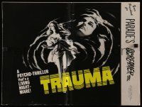 8h833 TRAUMA pressbook '62 horror, a psycho-thriller that's a living nightmare!