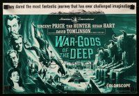 8h859 WAR-GODS OF THE DEEP pressbook '65 Vincent Price, Jacques Tourneur underwater sci-fi!