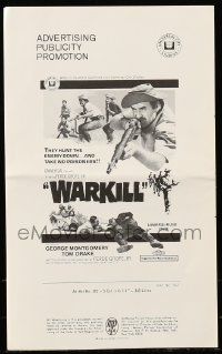 8h860 WARKILL pressbook '68 they hunt the enemy down and take no prisoners in World War II!