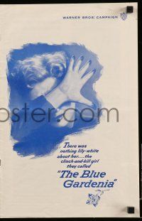 8h418 BLUE GARDENIA pressbook '53 Fritz Lang, Anne Baxter, there was nothing lily-white about her!