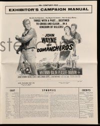 8h456 COMANCHEROS pressbook '61 cowboy John Wayne, Stuart Whitman, Ina Balin, Michael Curtiz!