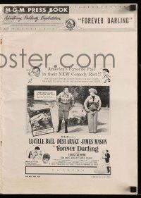8h501 FOREVER DARLING pressbook '56 great images of James Mason, Desi Arnaz & Lucille Ball!