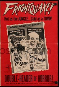 8h509 FROM HELL IT CAME/DISEMBODIED pressbook '57 horror hot as the JUNGLE, cold as a TOMB!