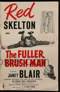 8h510 FULLER BRUSH MAN pressbook '48 great images of wacky salesman Red Skelton, Janet Blair!