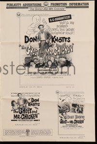 8h516 GHOST & MR. CHICKEN pressbook '66 scared Don Knotts fighting spooks, kooks, and crooks!