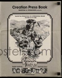 8h522 GOLDEN TRIANGLE pressbook '80 Jin san jiao, major Thai production, the first of its kind!