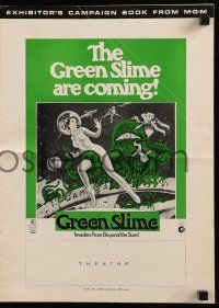 8h531 GREEN SLIME pressbook '69 Kinji Fukasaku cheesy sci-fi about invaders from space!