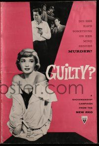 8h532 GUILTY? pressbook '57 did Barbara Laage have something on her mind besides murder!