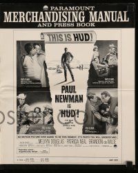 8h550 HUD pressbook '63 great images of Paul Newman & Patricia Neal, Martin Ritt classic!