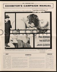 8h554 HUSTLER pressbook '61 pool pros Paul Newman & Jackie Gleason, plus sexy Piper Laurie!