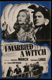 8h559 I MARRIED A WITCH pressbook R48 March marries 17th century reincarnated Veronica Lake!