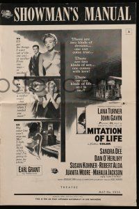 8h563 IMITATION OF LIFE pressbook '59 sexy Lana Turner, Sandra Dee, from Fannie Hurst novel!