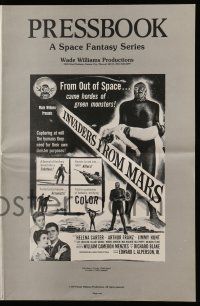 8h569 INVADERS FROM MARS pressbook R79 classic, hordes of green monsters from outer space!