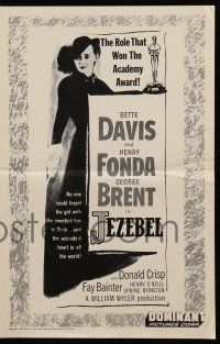 8h578 JEZEBEL pressbook R56 Bette Davis, Henry Fonda, George Brent, directed by William Wyler!