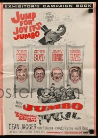 8h583 JUMBO pressbook '62 Doris Day, Jimmy Durante, Stephen Boyd, Martha Raye circus elephant!