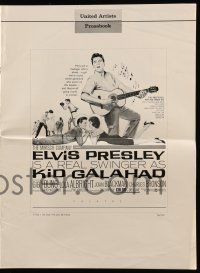 8h586 KID GALAHAD pressbook '62 art of Elvis Presley singing with guitar, boxing, and romancing!