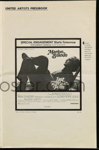 8h601 LAST TANGO IN PARIS pressbook '73 Marlon Brando, Maria Schneider, Bernardo Bertolucci