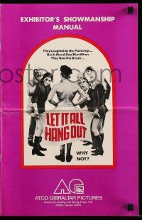 8h606 LET IT ALL HANG OUT pressbook '71 they laughed at his paintings, but not at his brush!