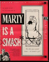 8h637 MARTY pressbook '55 directed by Delbert Mann, Ernest Borgnine, written by Paddy Chayefsky!