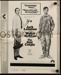 8h682 ODD COUPLE pressbook '68 best friends Walter Matthau & Jack Lemmon!