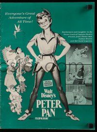 8h704 PETER PAN pressbook R69 Walt Disney animated cartoon fantasy classic!