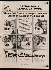 8h708 PHONE CALL FROM A STRANGER pressbook '52 Bette Davis, Shelley Winters, Michael Rennie