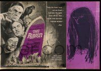 8h737 RAVEN pressbook '63 art of Boris Karloff, Vincent Price & Peter Lorre by Reynold Brown!