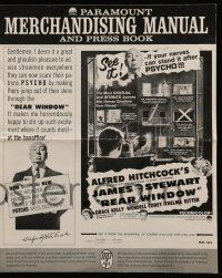 8h739 REAR WINDOW pressbook R62 Alfred Hitchcock, voyeur Jimmy Stewart & pretty Grace Kelly!