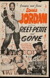 8h744 REET, PETITE & GONE pressbook '47 Louis Jordan, June Richmond, all-black cast, ultra-rare!